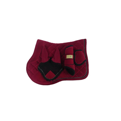 Burgundy Suede Under-Saddle Set