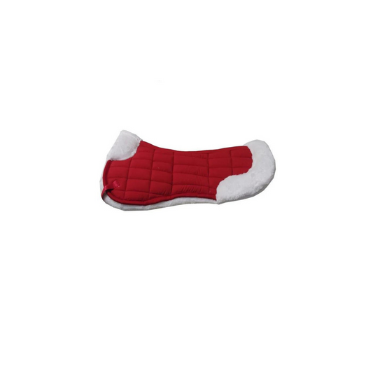 Rectangular Square Patterned Red Saddle Plush 