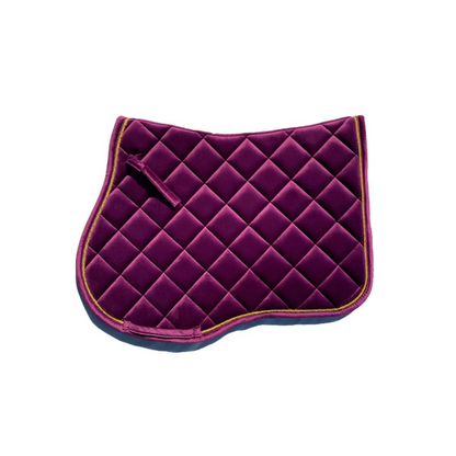 Purple Silk Velvet Saddle and Plush Set