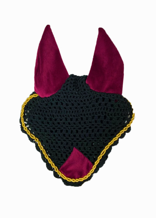 Burgundy Silk Velvet Under-Saddle Set