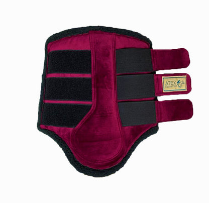 Burgundy Silk Velvet Under-Saddle Set