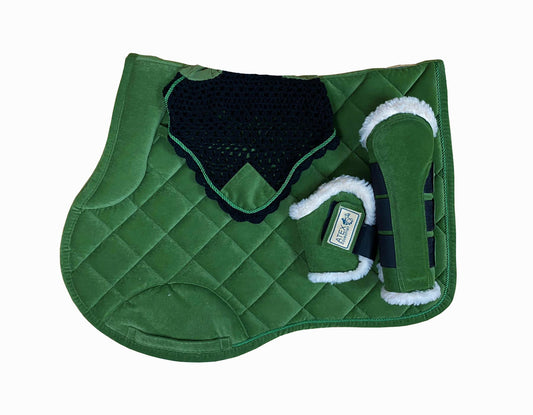 Green Suede Under-Saddle Set