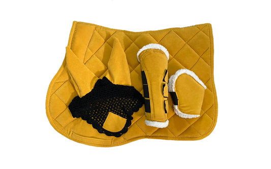 Yellow Suede Under Saddle Set